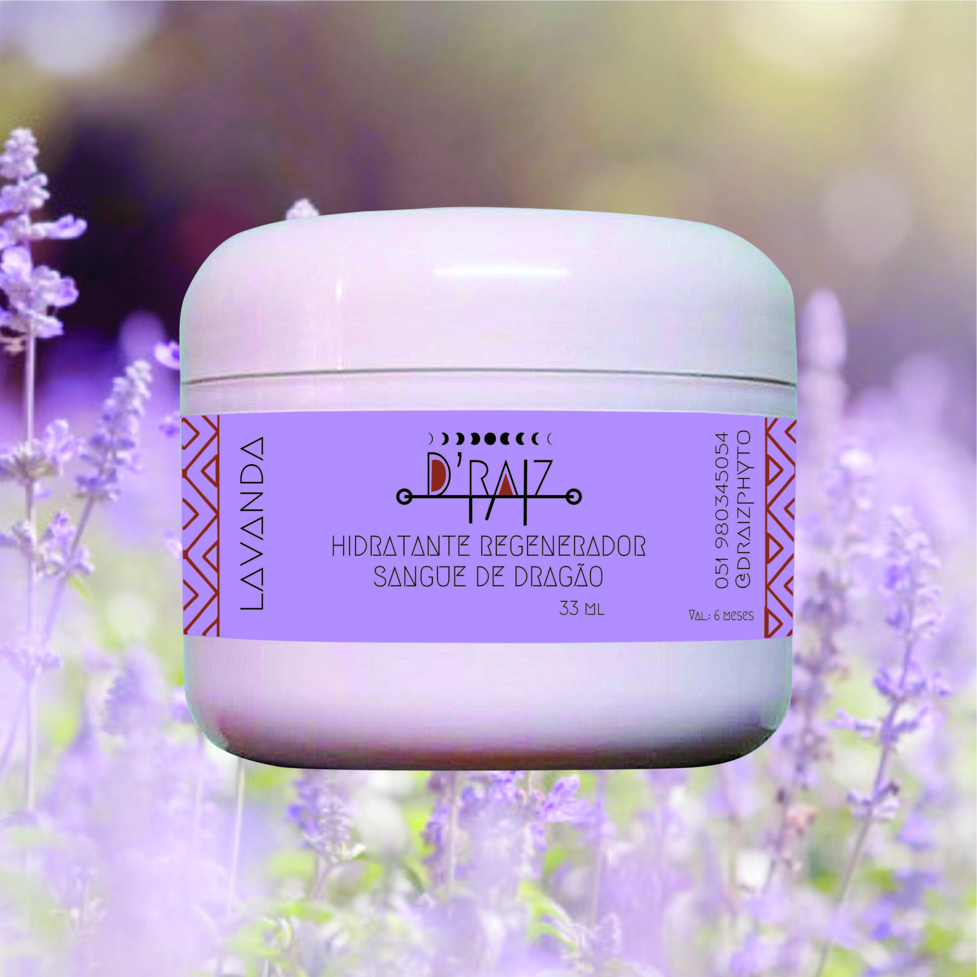 Hidratante Regenerador - sangue de dragão e lavanda -  33ML