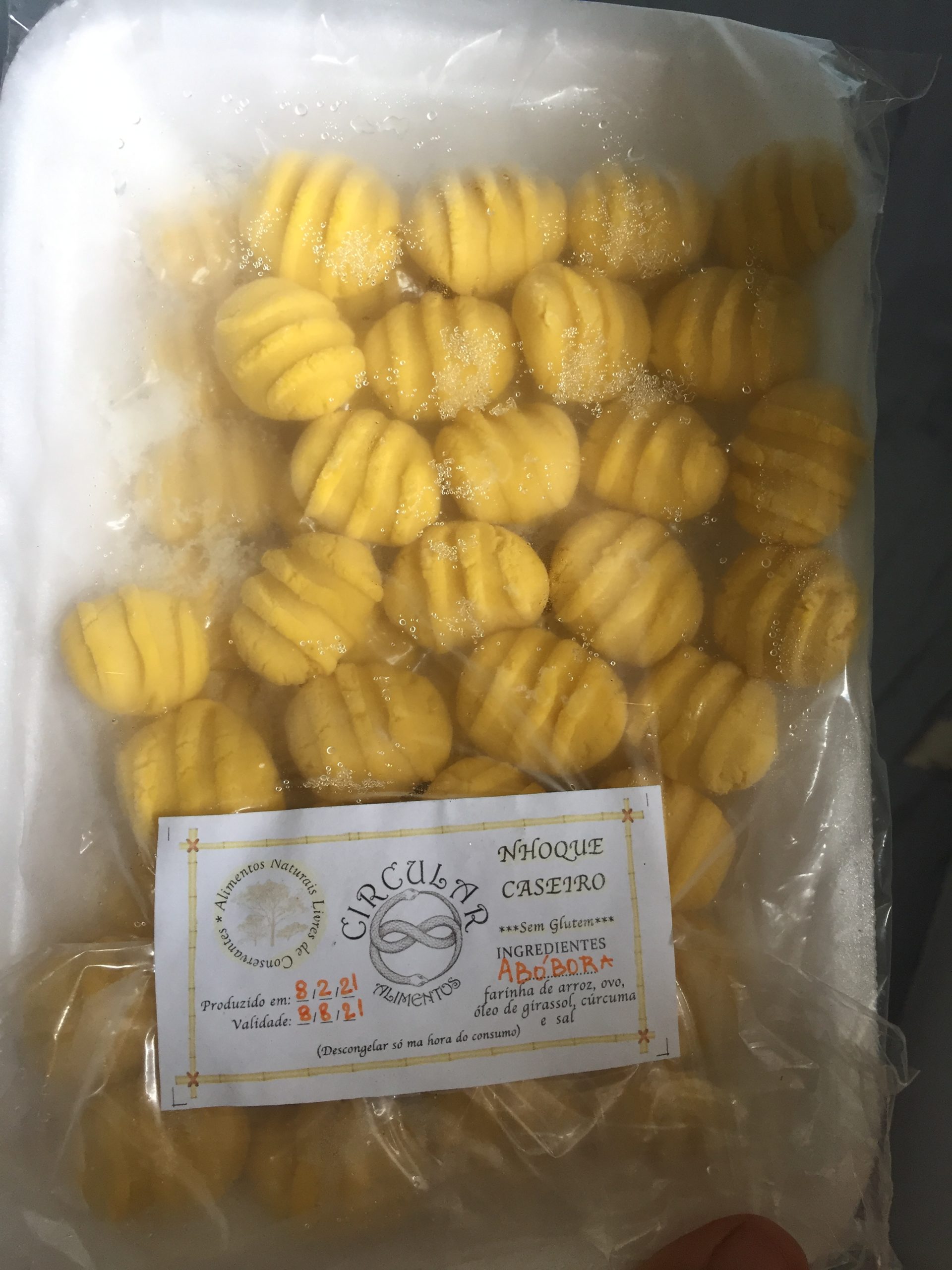 Nhoque de abóbora, com farinha de arroz - 250g