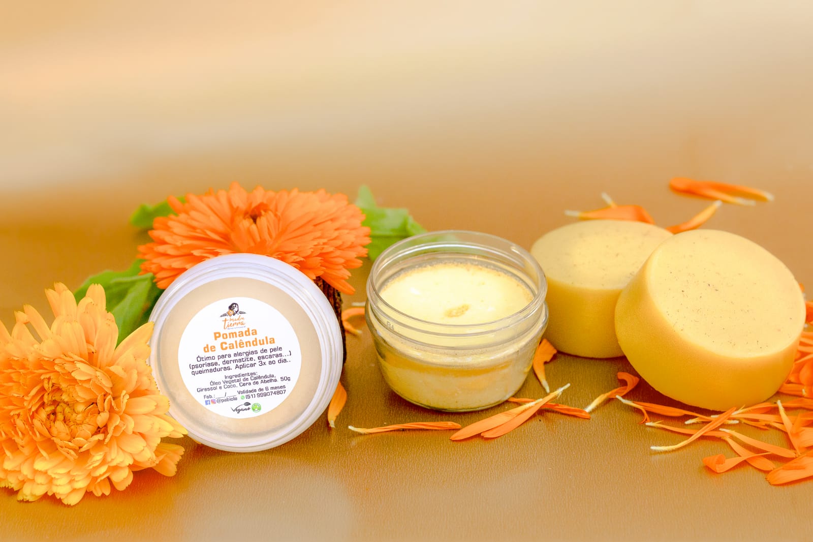 Kit Calêndula: Pomada e shampoo/sabonete