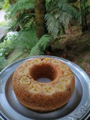 Bolo de Banana (sem glúten, sem leite, sem açúcar e sem gordura)