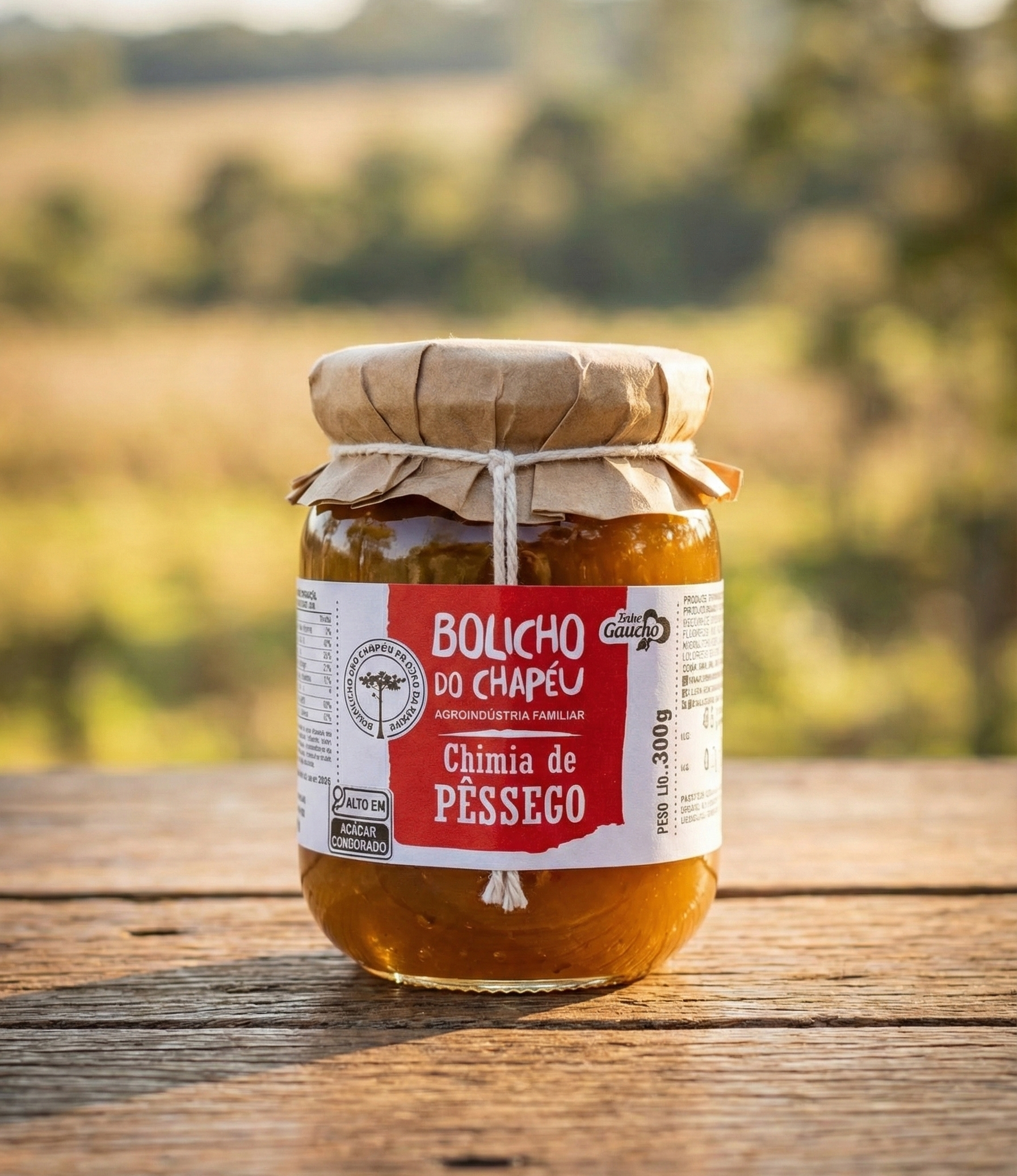 Chimia de pêssego - vidro 300g