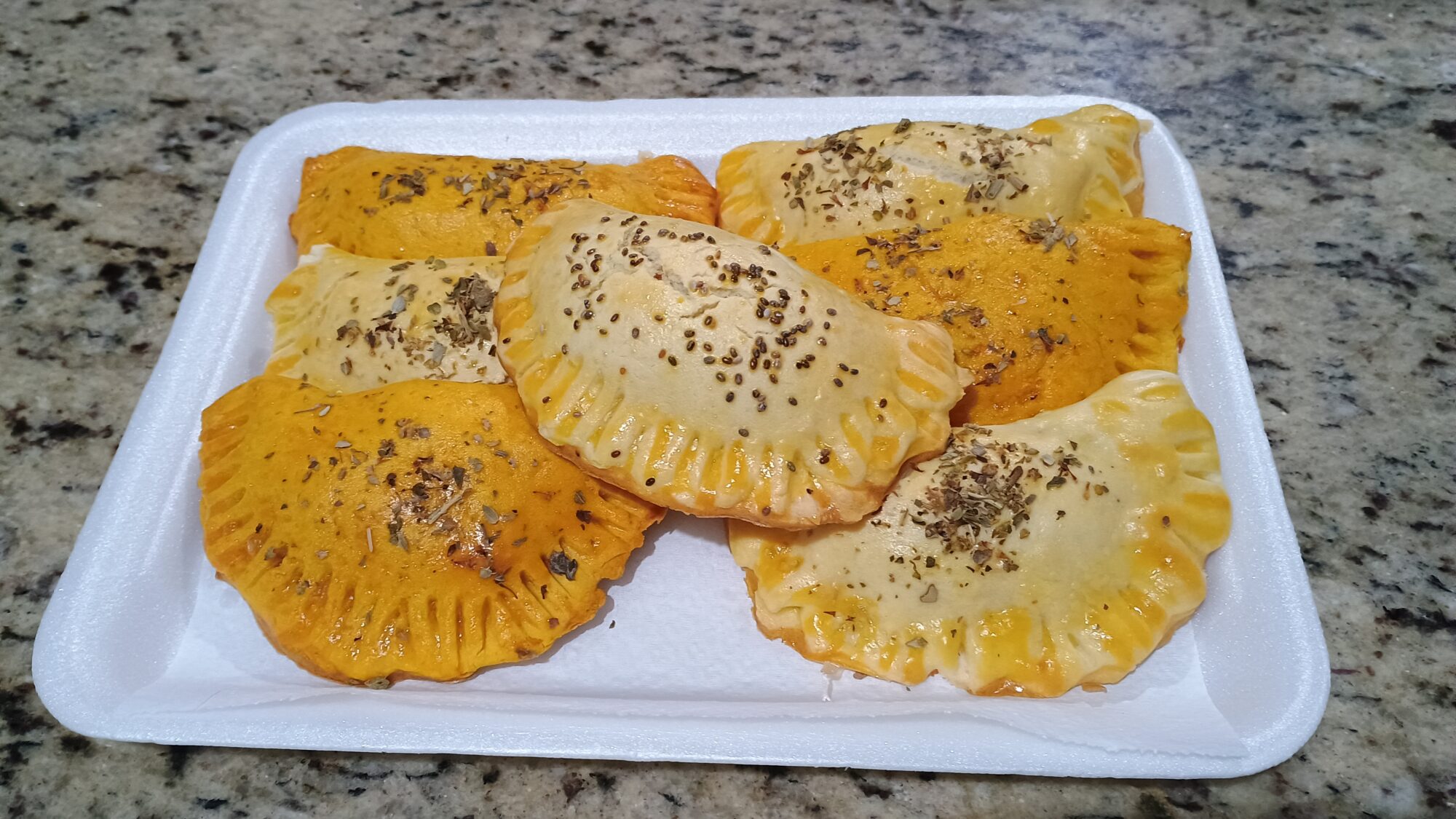 Pastéis Assados - Massa de Moranga e Aipim (6 unidades)