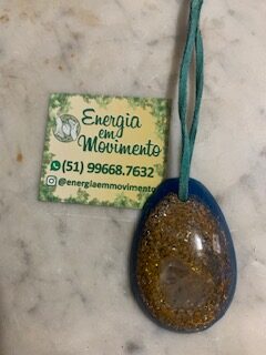 Orgonite Pingente Gota Azul