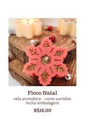 Floco de Natal - cores sortidas