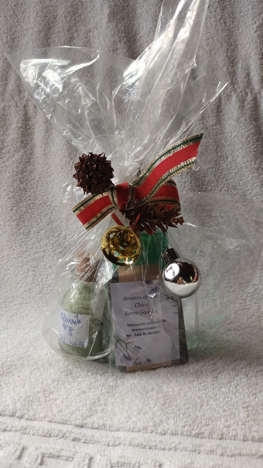 Kit de presente - aromatizador Erva doce, sabonete natural e sal de banho