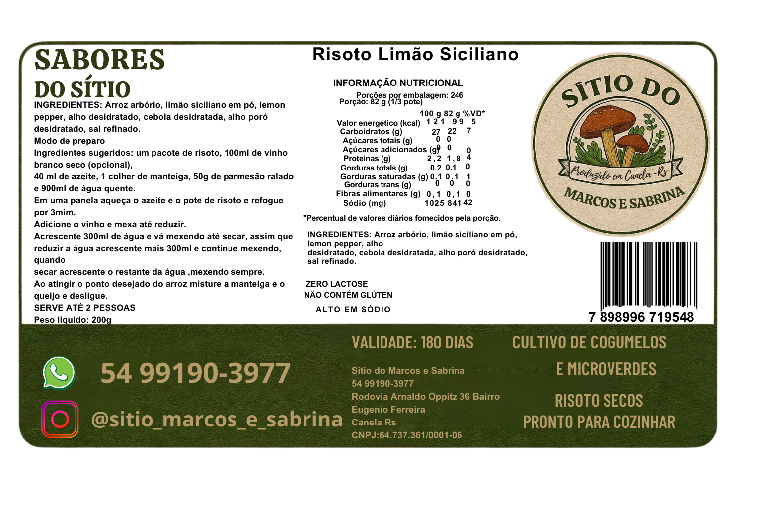 limáo Risoto de Limão siciliano - 200g