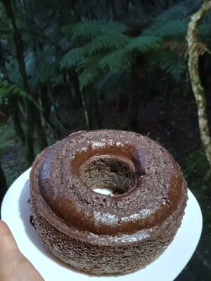 Bolo de Cacau com banana e Castanha do Brasil ( sem glúten e sem leite e lactose) 350g