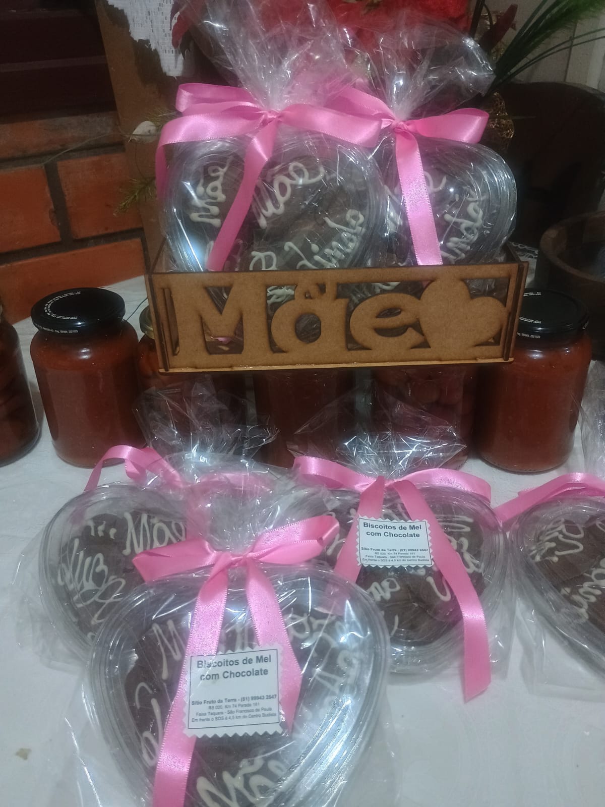 Biscoitos de Mel com Chocolate - especial para dia das mães - (10 biscoitos)