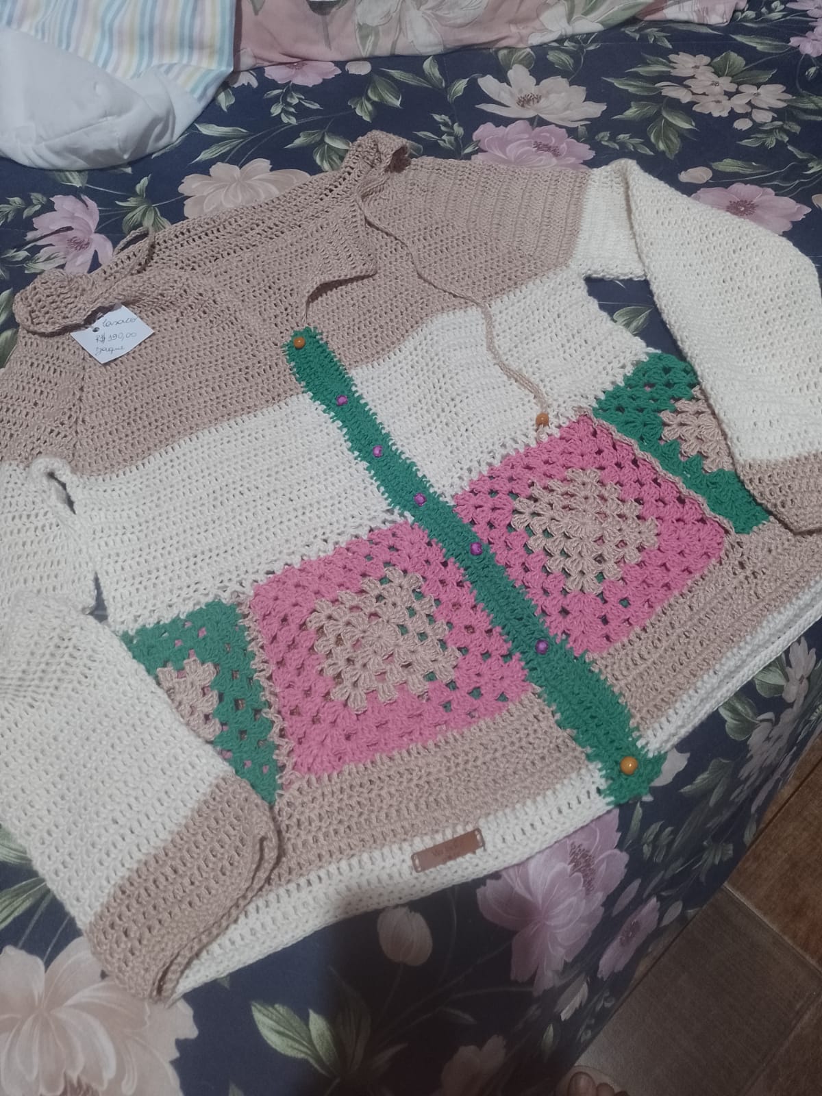 Casaco square em linha algodão