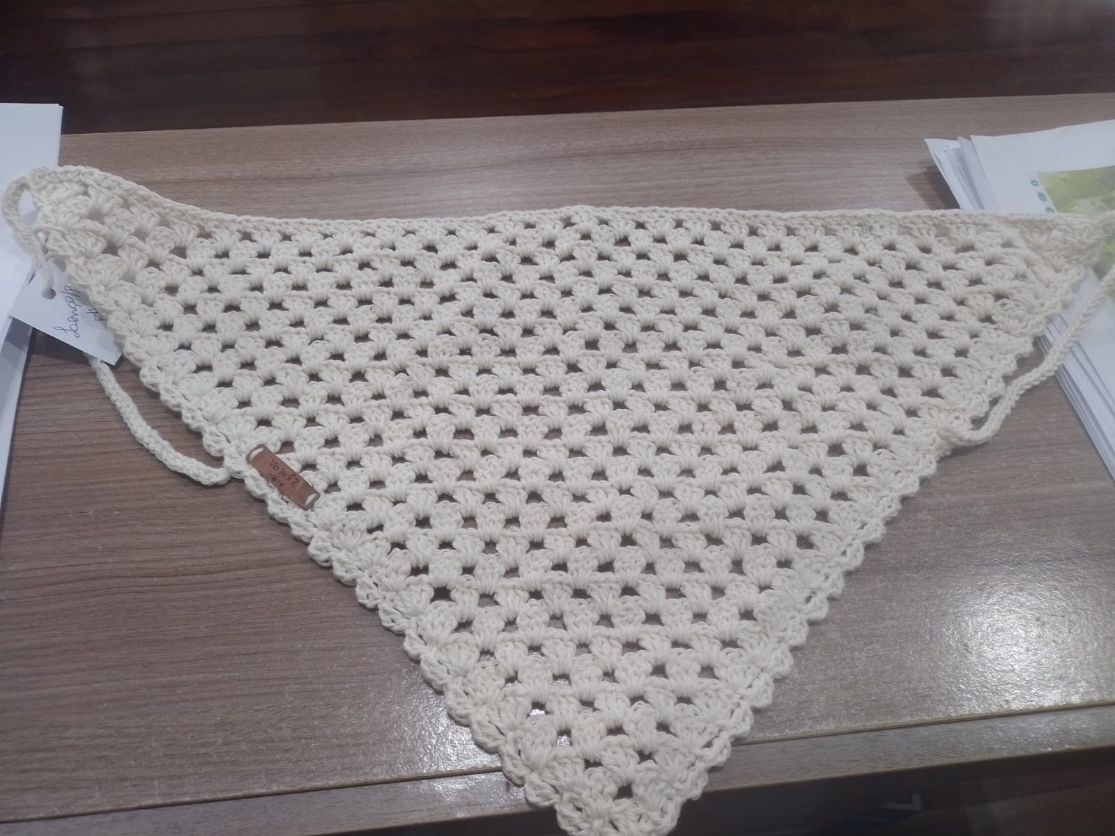 lenço/badana em crochê