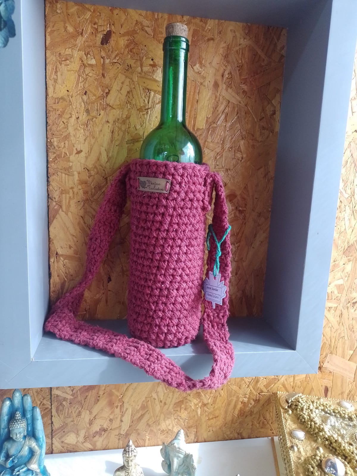 Porta Vinho em crochê