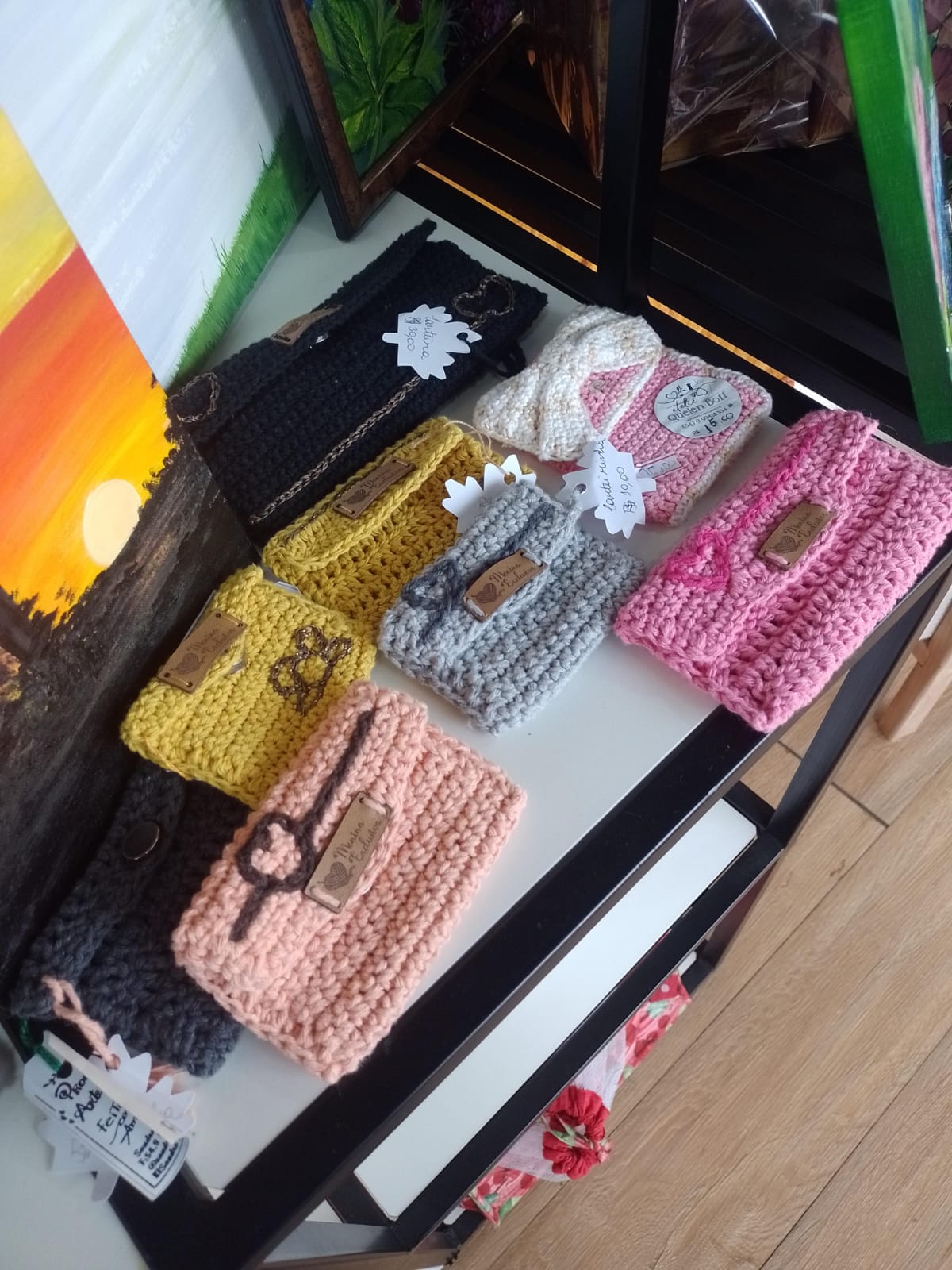 Niqueleira/porta cartão em crochê