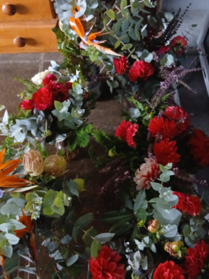 Buquê de flores da época