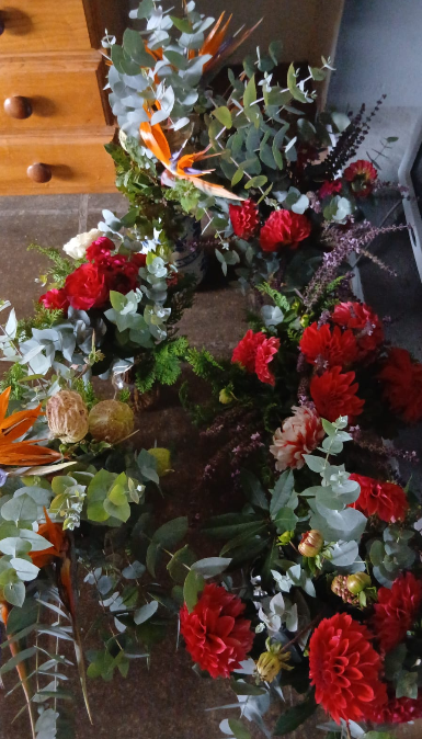 Buquê de flores da época