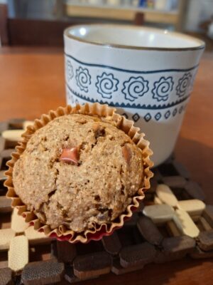 muffin de maçã 80g Muffin de Maçã com Especiarias, vegano e sem glúten (caixa com 4 unidades)