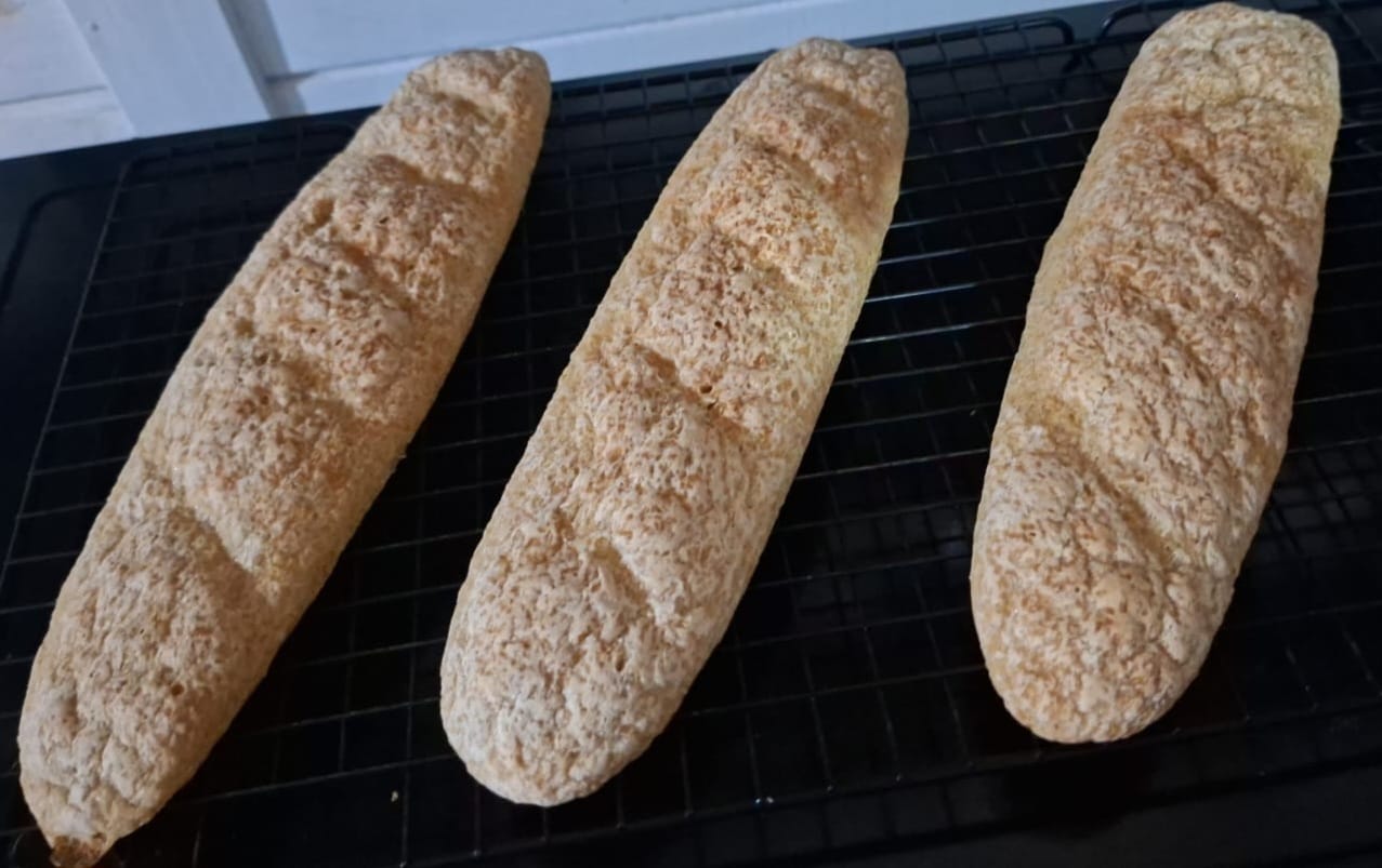BAGUETE VEGANO SEM GLÚTEN COM FARINHA ORGÂNICA-COM 3 UNIDADES