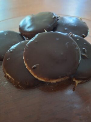 BISCOITO CROCANTE DE CHOCOLATE AMARGO VEGANO E SEM GLÚTEN- FARINHA ORGÂNICA 12 UNIDADES